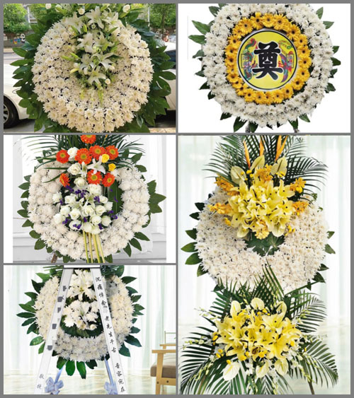 湖北孝感市应城市郎君镇鸭棚村花圈速递